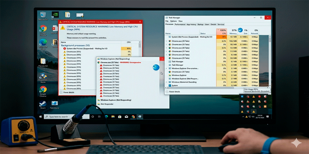 Pantalla con bajo rendimiento por exceso de programas